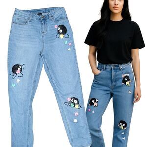 Studio Ghibli Spirited Away Soot Sprites Denim Mom Jeans SIze 3